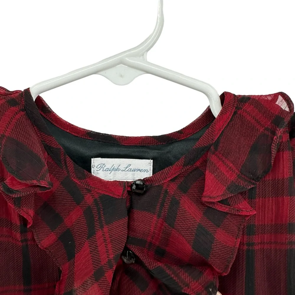 Ralph Lauren Plaid Black Red Dress